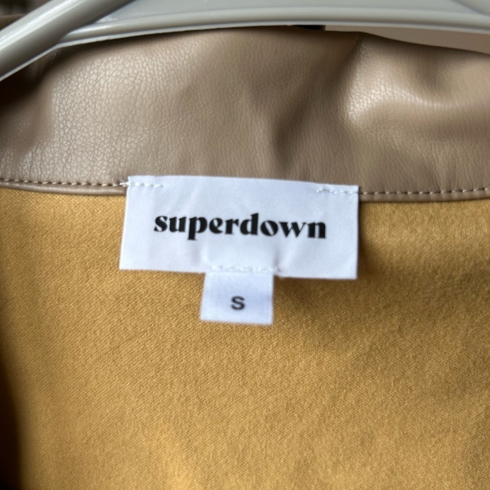 New Superdown Chantel Leather Romper In Nude - Picture 6 of 10